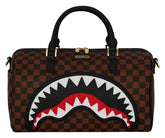 Sprayground Sawtooth Sharks In Paris Mini Duffle In Black Brown