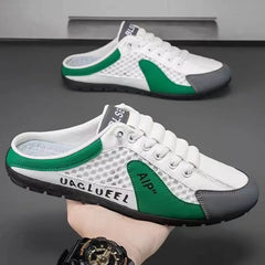 2025 Summer New Half Carrier Men's Shoes Soft Sole Casual Comfortable Sneakers Men's Slip-on Beanie Shoes sneakers for men